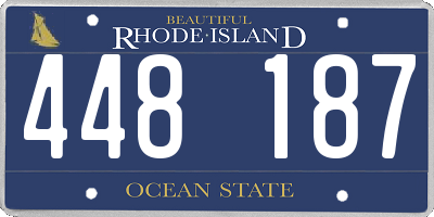 RI license plate 448187