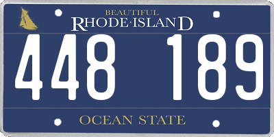 RI license plate 448189