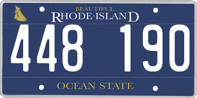 RI license plate 448190