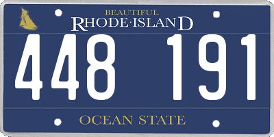 RI license plate 448191