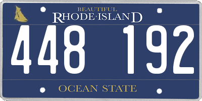 RI license plate 448192