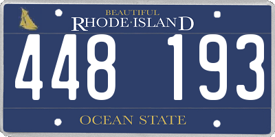RI license plate 448193