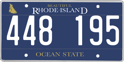 RI license plate 448195