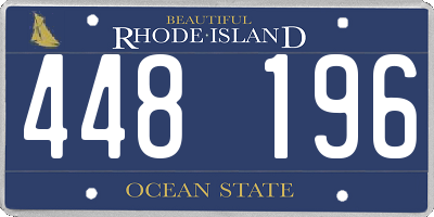 RI license plate 448196