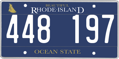 RI license plate 448197