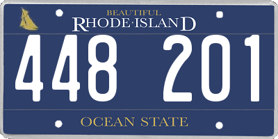 RI license plate 448201