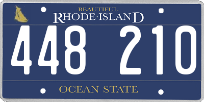 RI license plate 448210