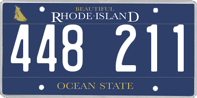 RI license plate 448211