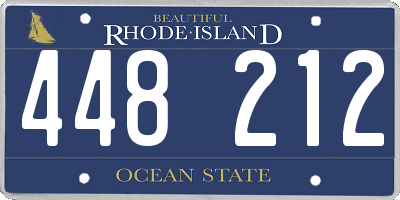 RI license plate 448212