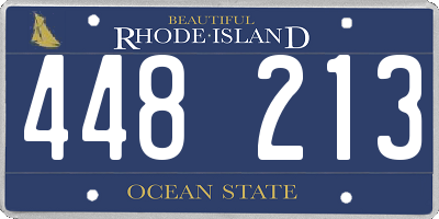 RI license plate 448213