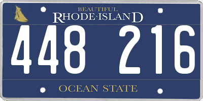 RI license plate 448216