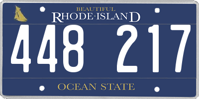RI license plate 448217