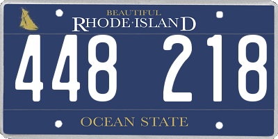 RI license plate 448218