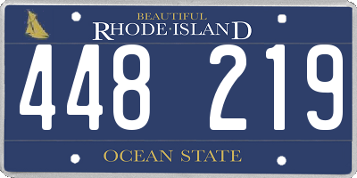 RI license plate 448219