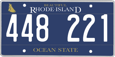 RI license plate 448221
