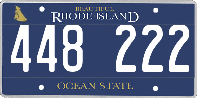 RI license plate 448222