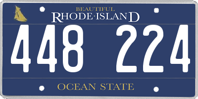 RI license plate 448224