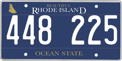 RI license plate 448225