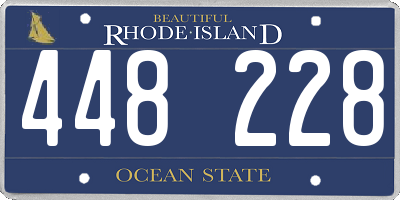 RI license plate 448228