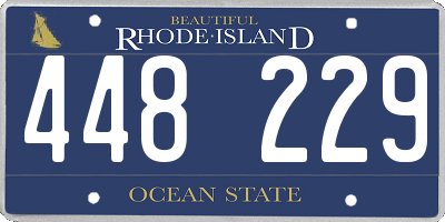 RI license plate 448229