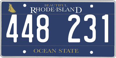 RI license plate 448231
