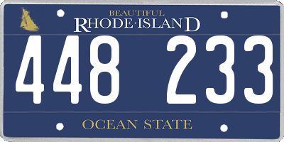 RI license plate 448233