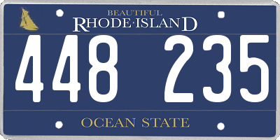 RI license plate 448235