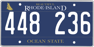 RI license plate 448236