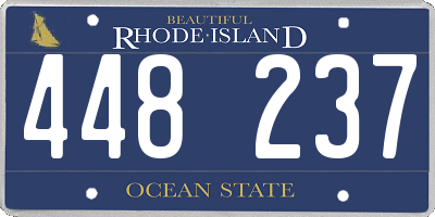 RI license plate 448237