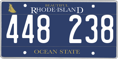 RI license plate 448238
