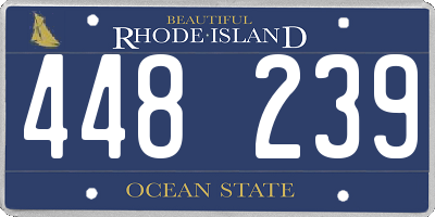 RI license plate 448239