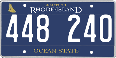 RI license plate 448240