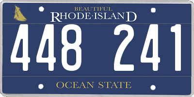 RI license plate 448241