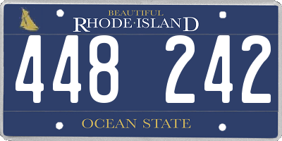 RI license plate 448242
