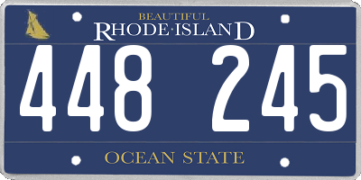 RI license plate 448245