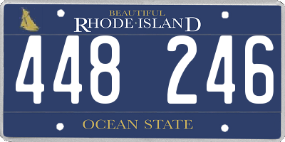 RI license plate 448246