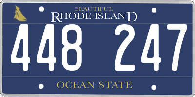 RI license plate 448247