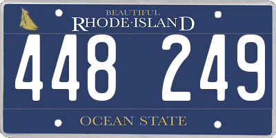 RI license plate 448249