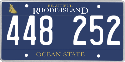 RI license plate 448252