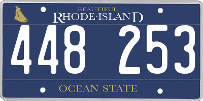 RI license plate 448253