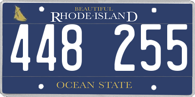 RI license plate 448255