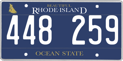 RI license plate 448259
