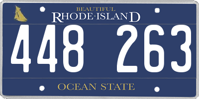 RI license plate 448263