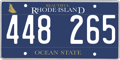 RI license plate 448265