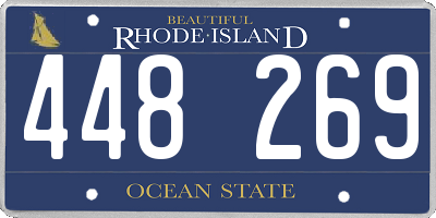 RI license plate 448269