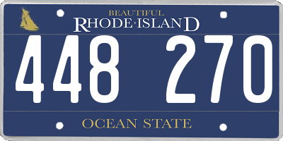 RI license plate 448270
