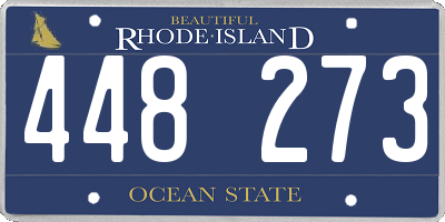 RI license plate 448273