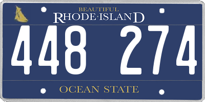 RI license plate 448274