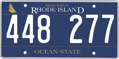RI license plate 448277