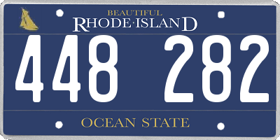 RI license plate 448282